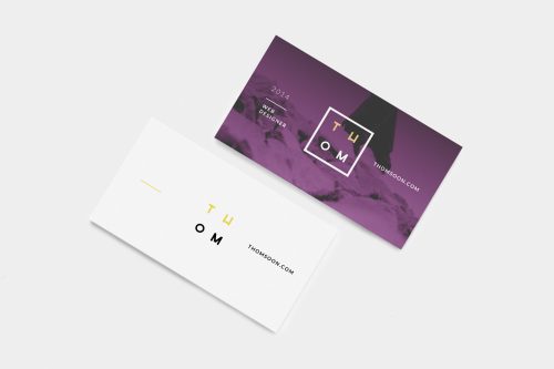 6 Business Cards Mockup