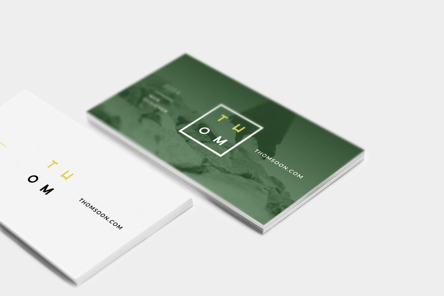 6 Business Cards Mockup