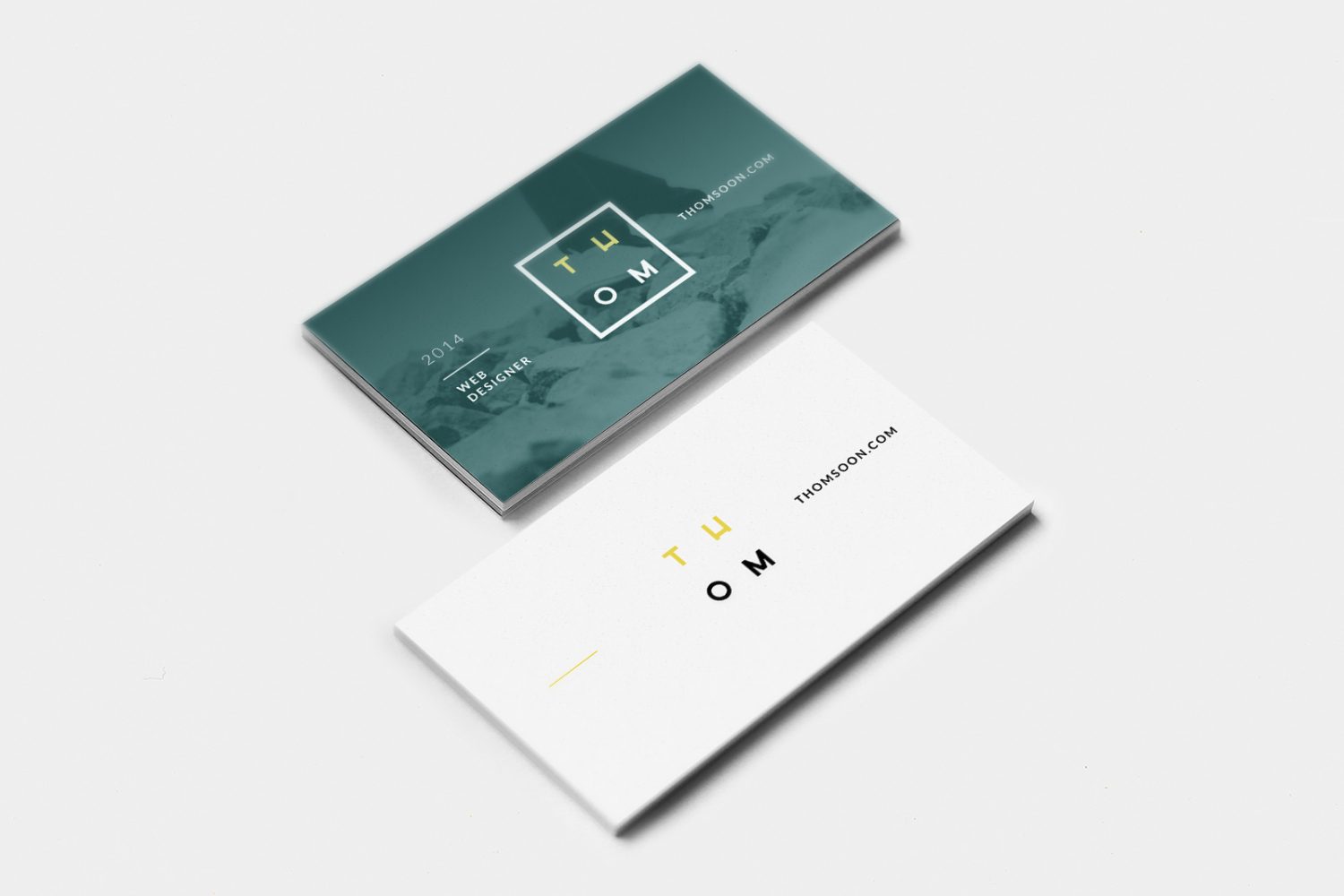 6 Business Cards Mockup