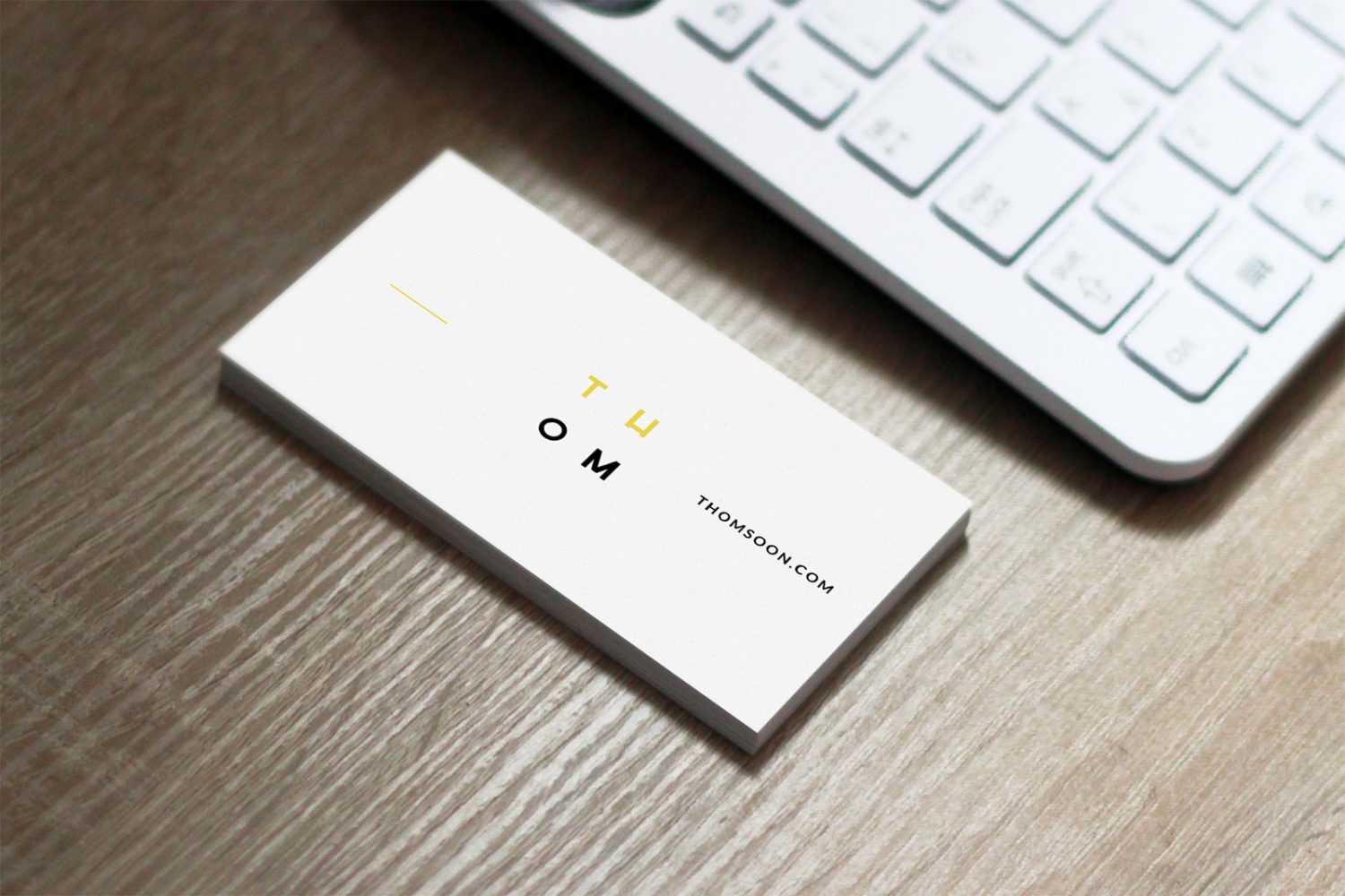 6 Business Cards Mockup