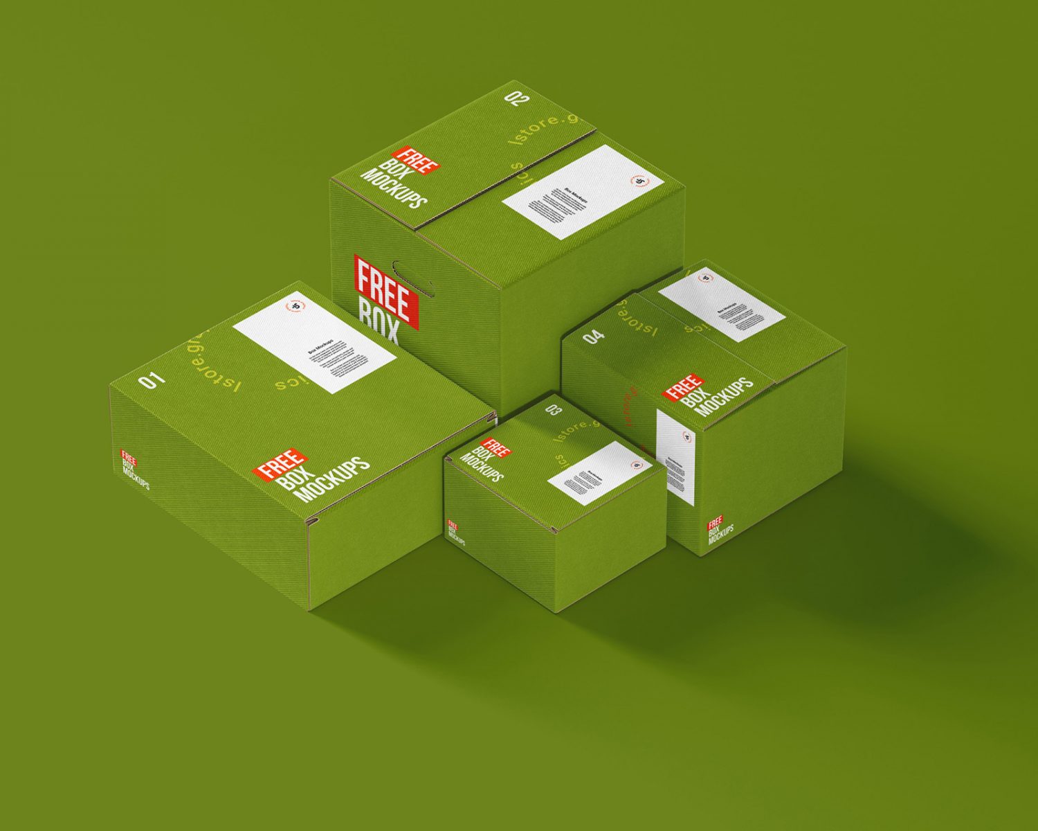 7 Free Box Mockups Photoshop PSD