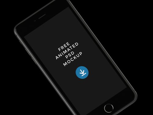 Animated Black iPhone Mockup