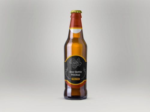 Beer Bottle PSD Mockup