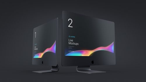 Black Matte Apple Devices Mockup