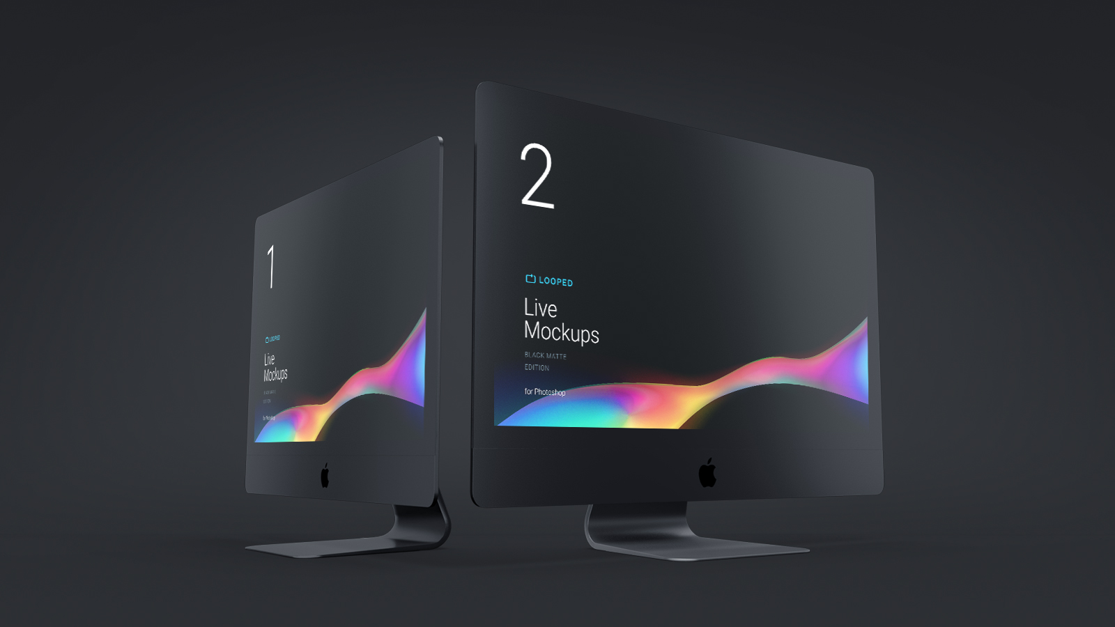 Black Matte Apple Devices Mockup