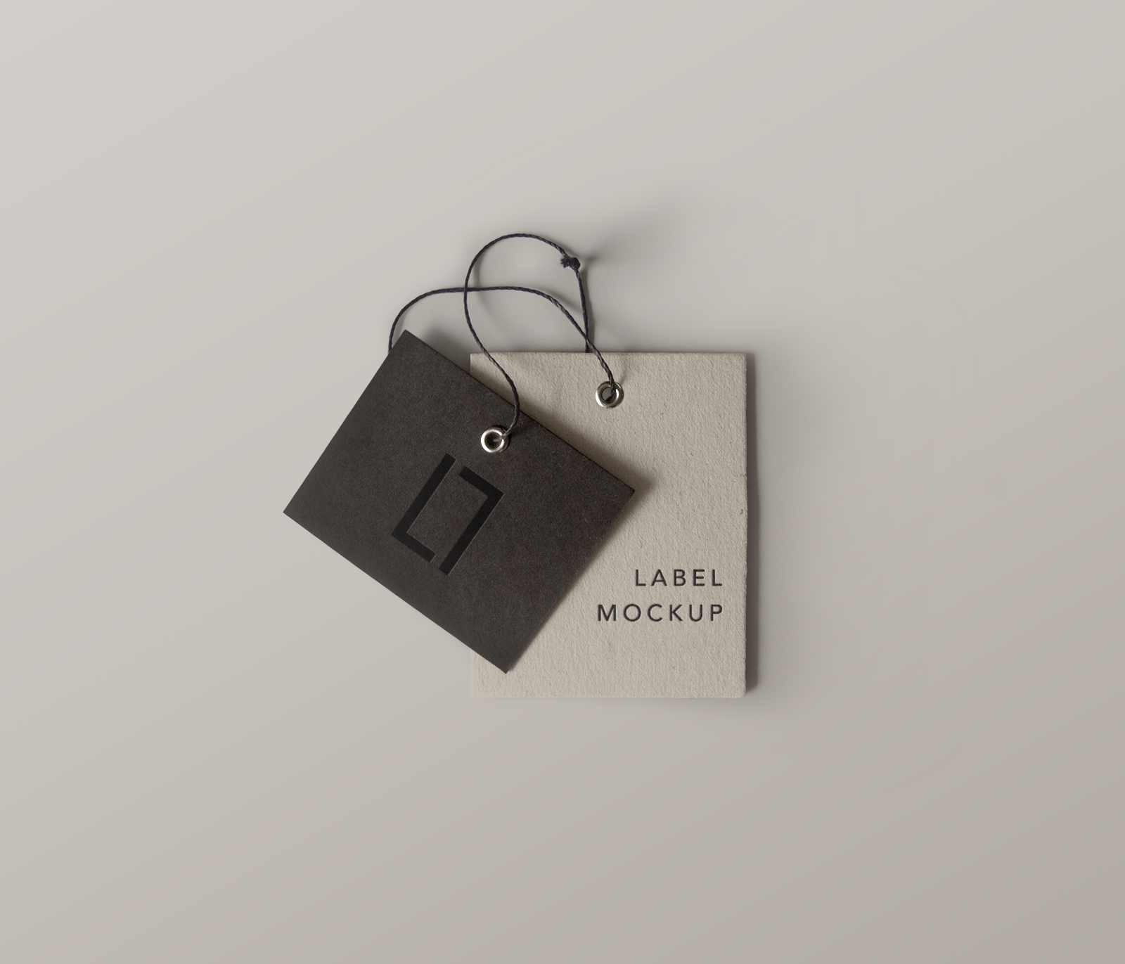 Double Brand Label Mockup PSD