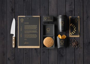 Free Cafe Stationery Mockup PSD