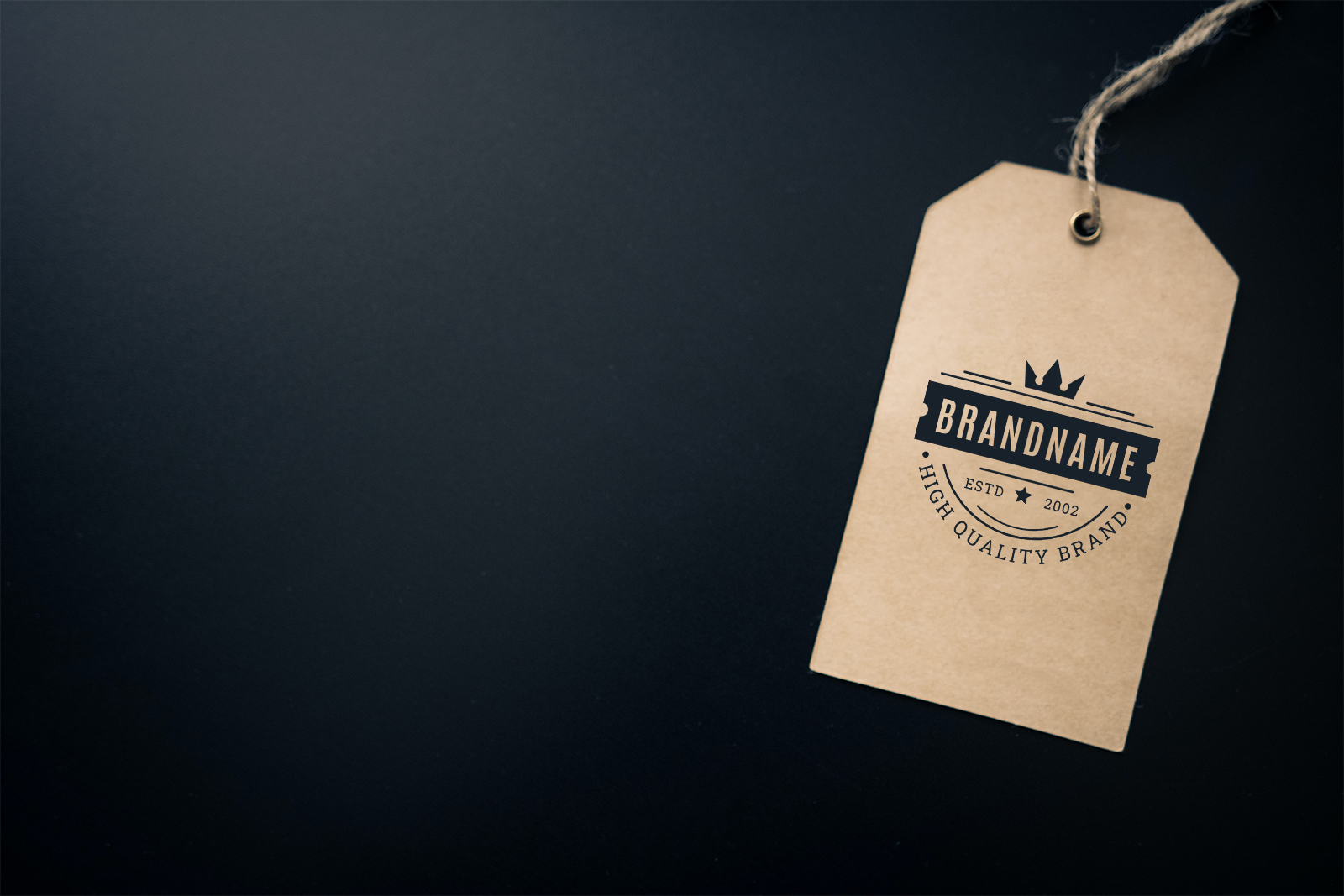 Free Handmade Tag Logo Mockup PSD