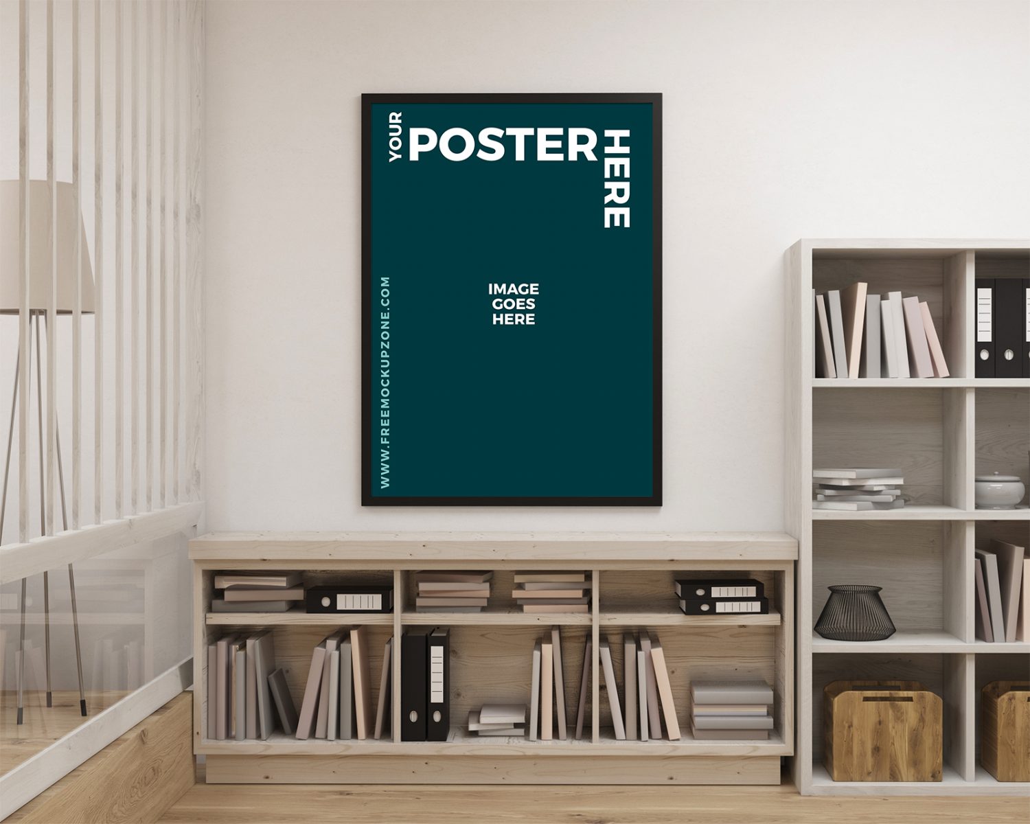 Free Interior Poster Mockup PSD