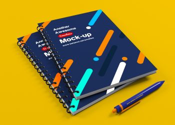 Free Spiral Notebook Mockup