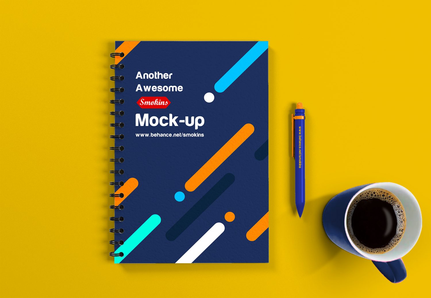 Free Spiral Notebook Mockup