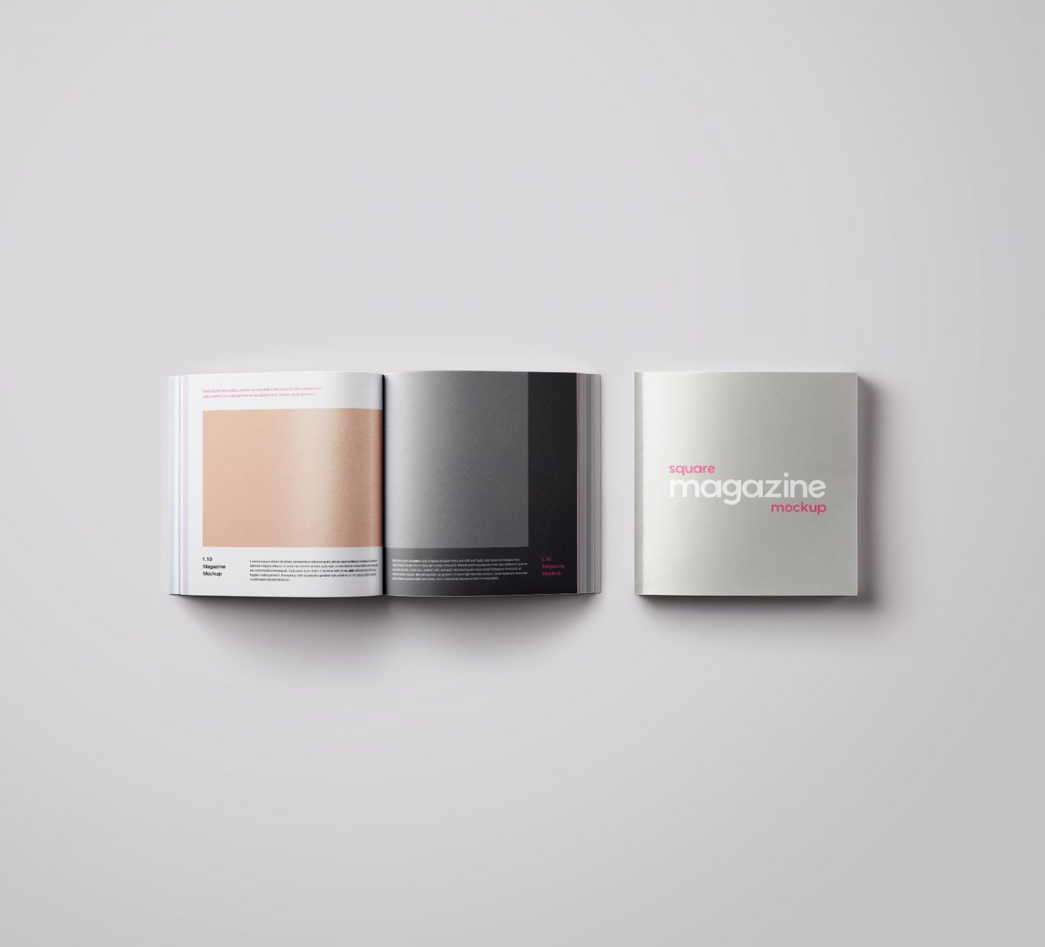 Free Square Magazine Mockup PSD