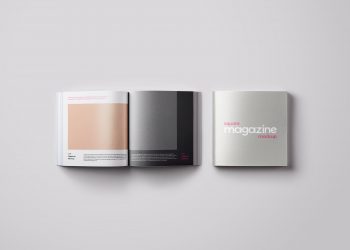 Free Square Magazine Mockup PSD