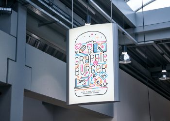 Indoor Advertising Poster Mockup