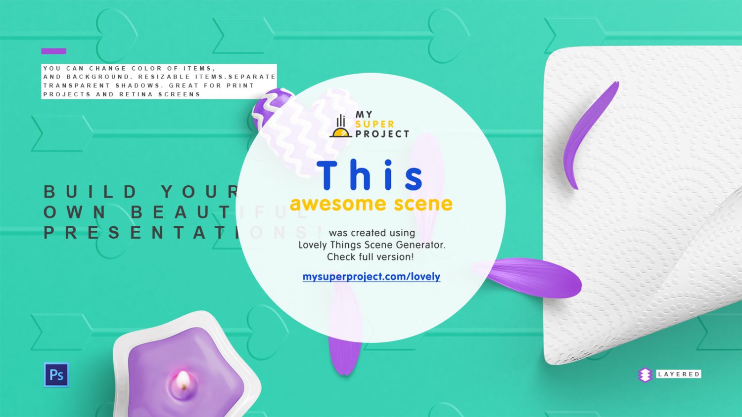 Lovely Things Mockup Scenes PSD