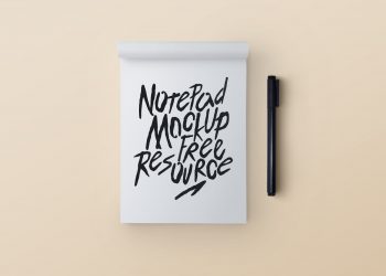 Notepad & Pen Mockup