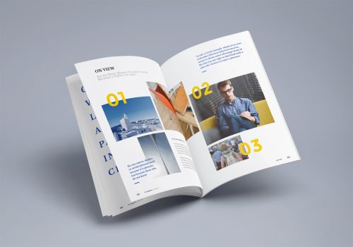 Open Photorealistic Magazine Mockup PSD