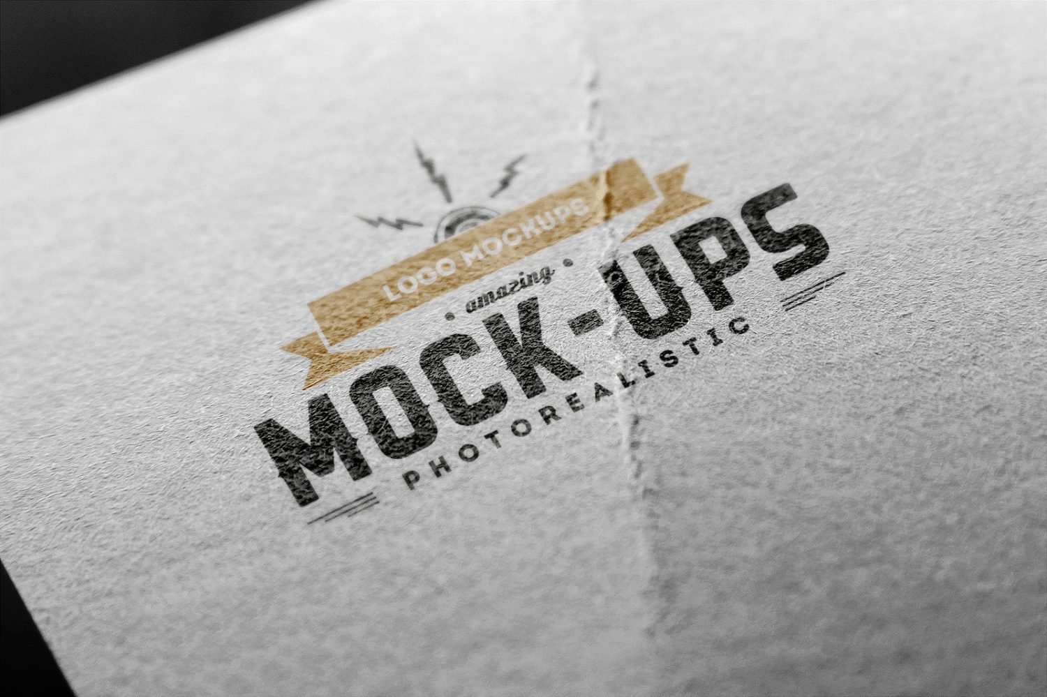 Perspective Debossed Logo Mockup PSD