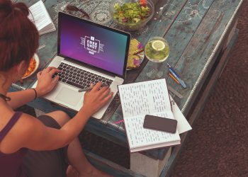 Summertime Outdoor Macbook And iPhone Mockup Bundle