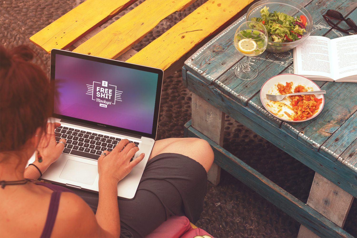 Summertime Outdoor Macbook And iPhone Mockup Bundle