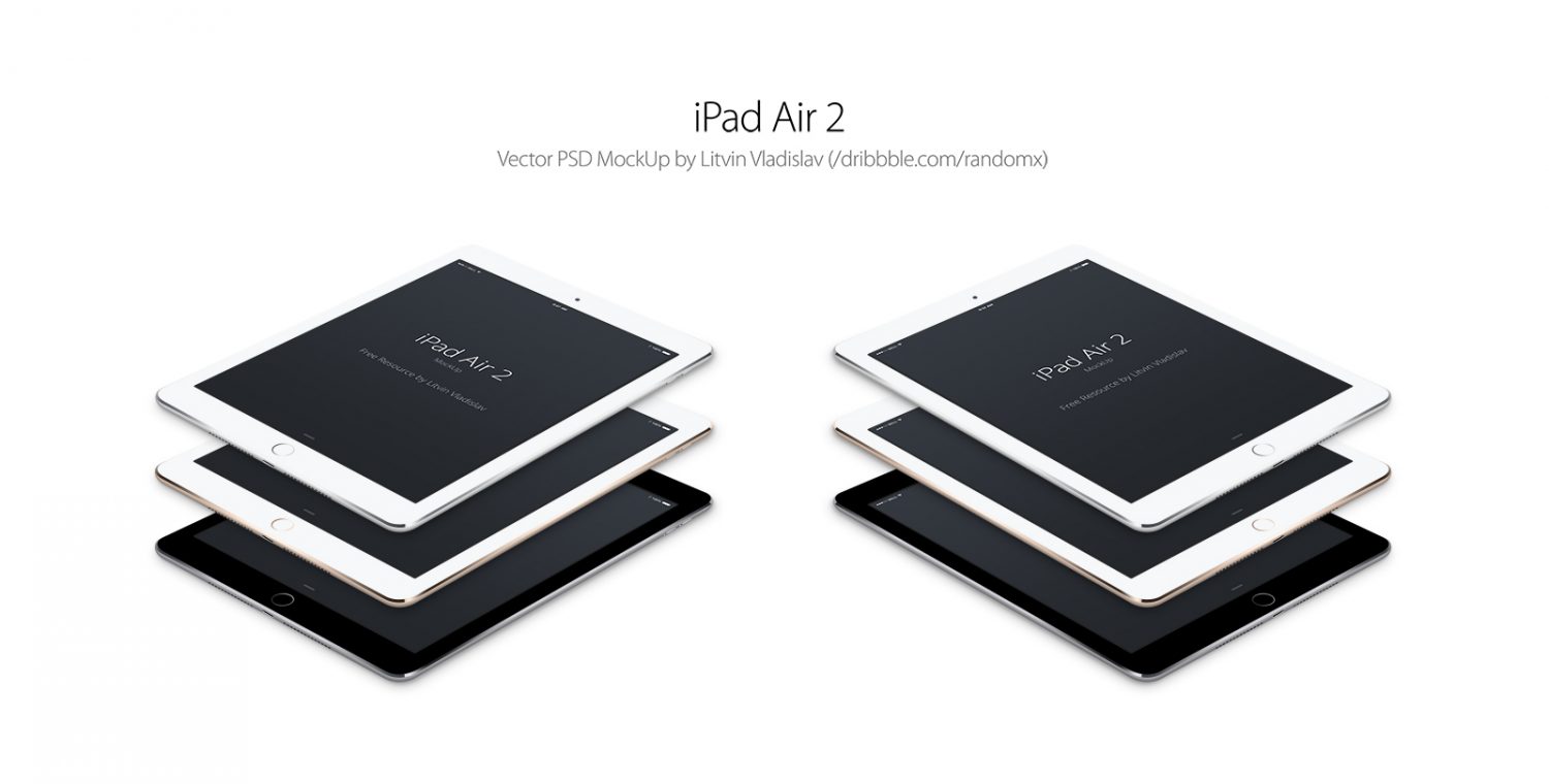 iPad Air 2 Perspective Mockup