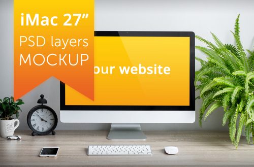 Free Apple iMac Mockup