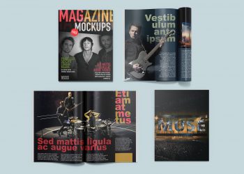 Free Magazine Mockup Set