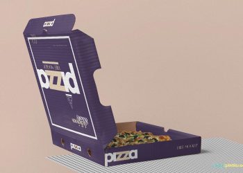 Free Pizza Box Mockup PSD