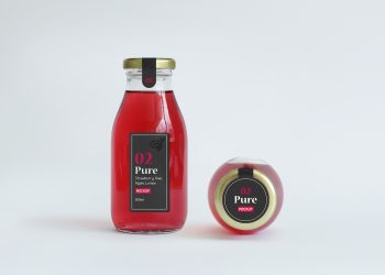 Juice Bottle Packaging Mockup