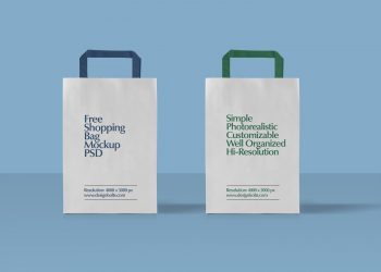 Paper Shopping Bag Packaging Mockup #2