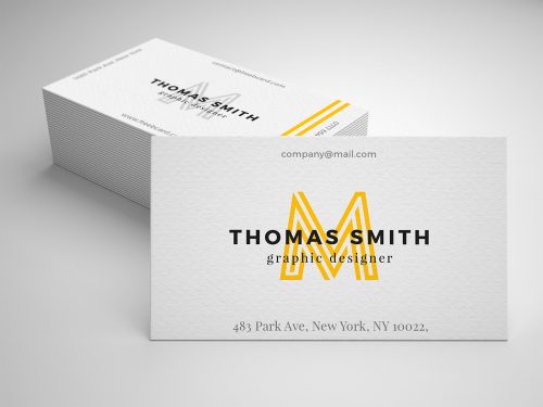 Realistic Business Card Mockup Free PSD