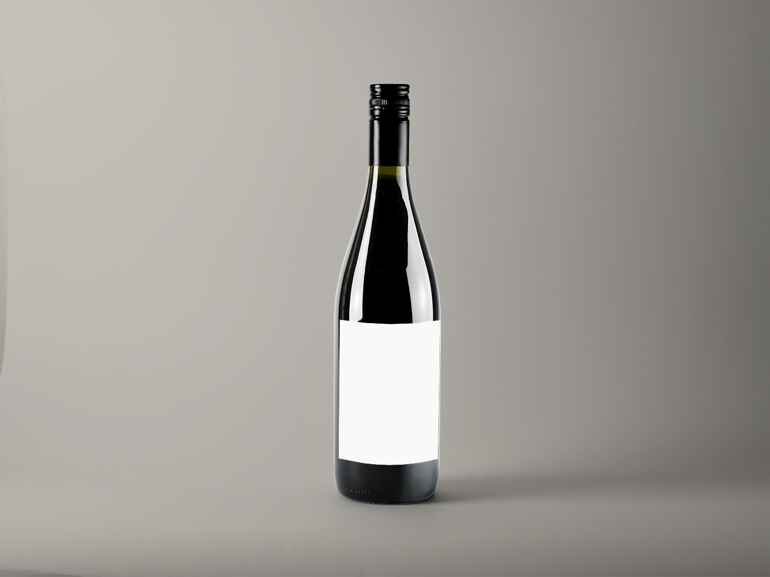 Realistic Wine Bottle Mockup