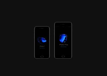 iPhone 7 Jet Black Mockup PSD