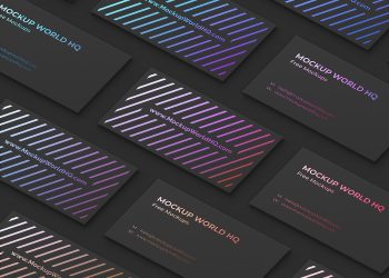 Business Card Grid Free Mockup