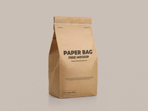 Craft Paper Bag Free Mockup