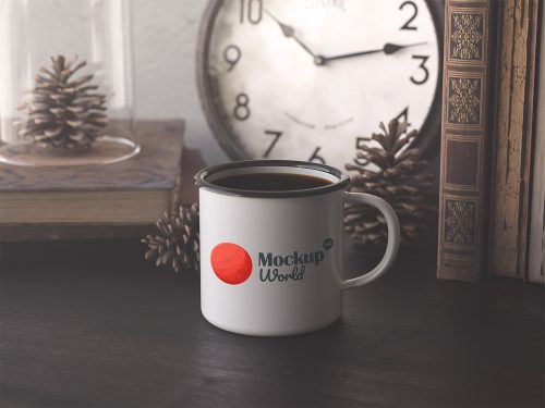 Enamel Mug Free Mockup