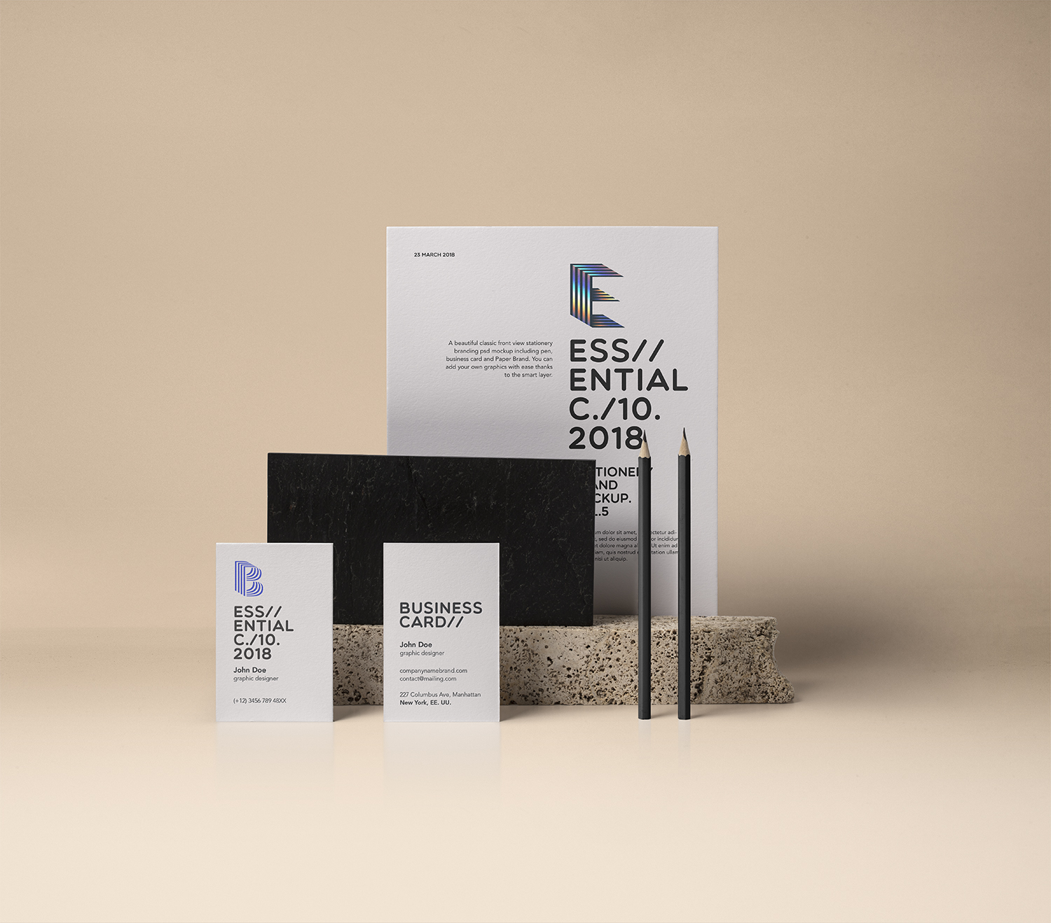 Essential Stationery Branding Mockup