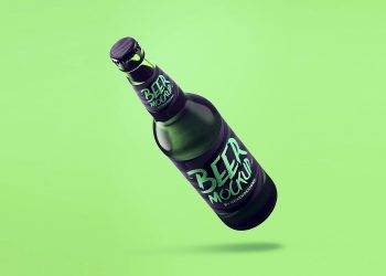 Free Beer Bottle PSD Mockup