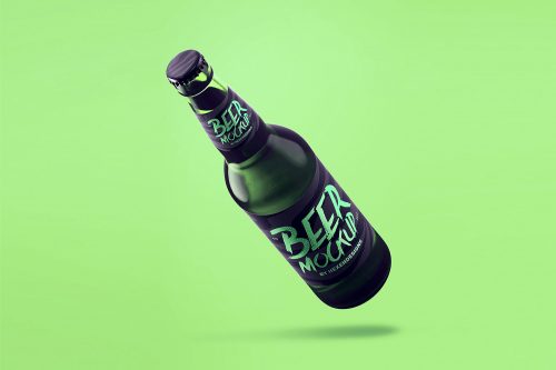 Free Beer Bottle PSD Mockup