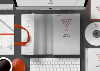 Free Book Cover Mockup Scene