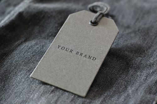 Free Denim Label Logo Mockup