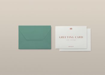 Free Greeting Card PSD Mockup