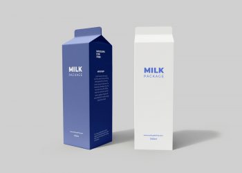 Free Milk Packaging Mockup