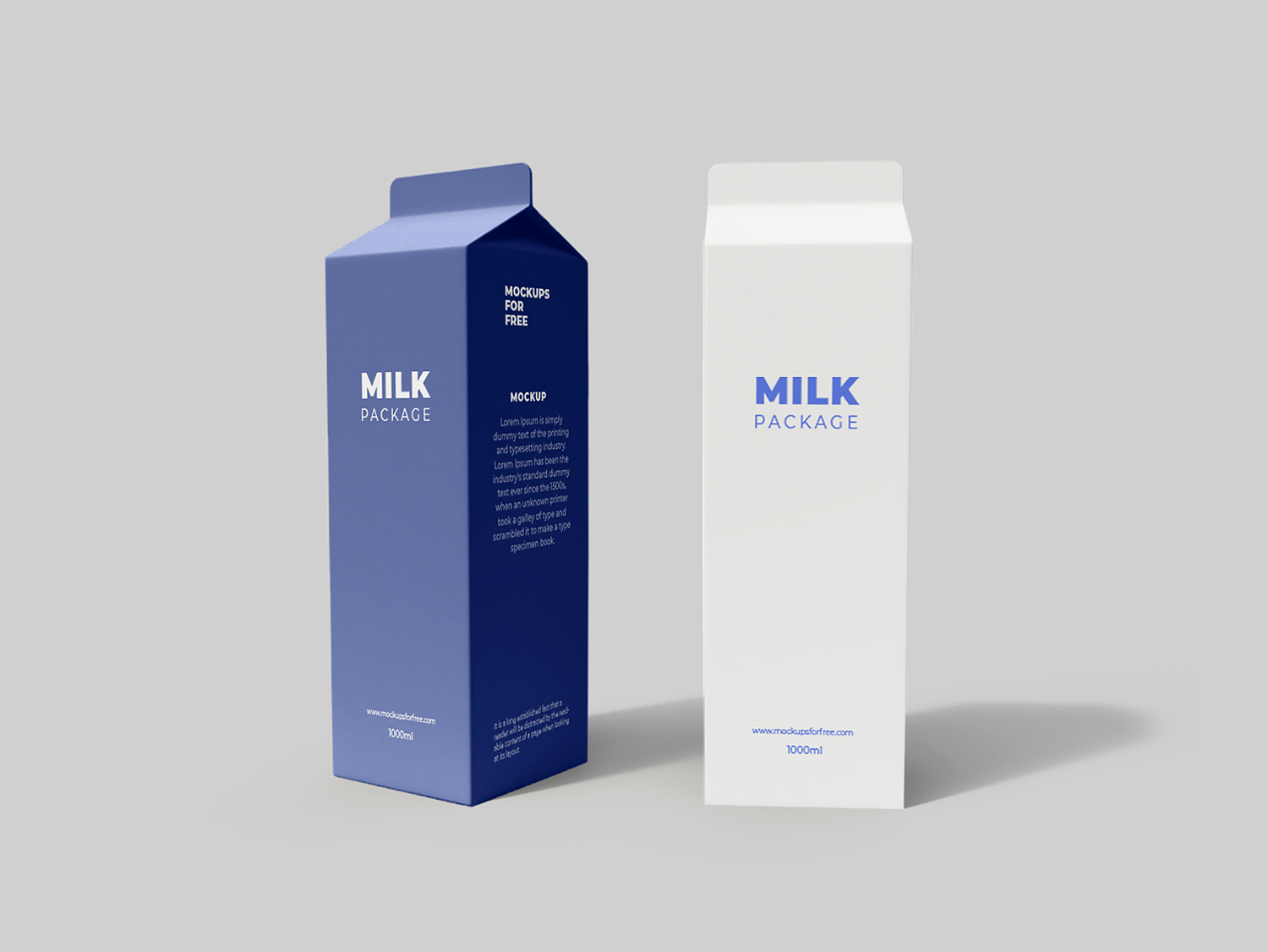 Free Milk Packaging Mockup