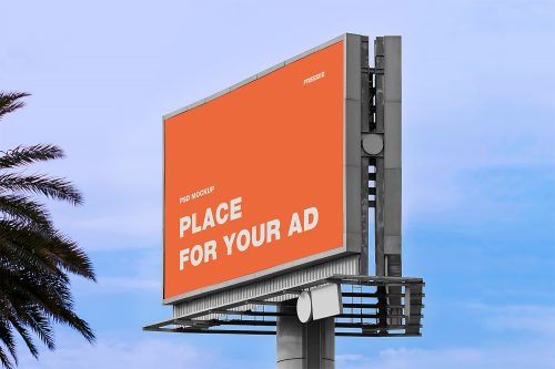 Free Outdoor Advertising Billboard Mockup