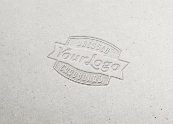 Free Pressed Cardboard Logo Mockup
