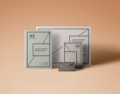 Free Stationery Branding Mockup