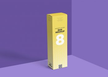 Free Vertical Box Mockup