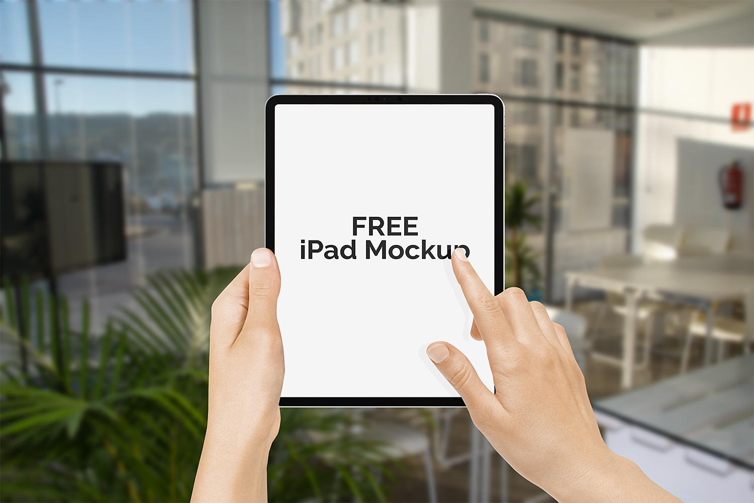 Free iPad Pro 2018 in Hand Mockup