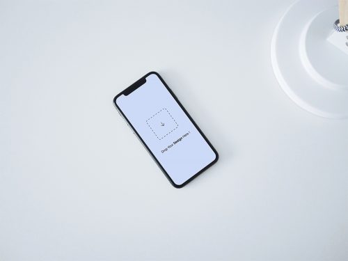 Free iPhone X Top View Mockup